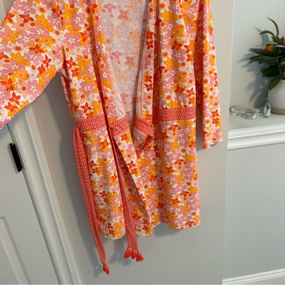 Cabana Life Orange Pink Floral UPF Romper Dress Large - Picture 12 of 12